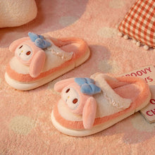 Load image into Gallery viewer, Plush Package Heel Cotton Slippers Cartoon Kuromi Cinnamoroll Kawaii Winter Warm Slippers Home Essential