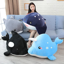 Load image into Gallery viewer, 35-70cm Cartoon Marine life Cute Unicorn Whale Shark Devil Rays Fish Plush Toy Soft Stuffed Kawaii Killer Whale Pillow Cushion