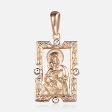Load image into Gallery viewer, Trendsmax Blessed Virgin Mary Pendant Necklace For Women Men 585 Rose Gold Necklace Fashion Jewelry Wholesale Gifts 50.5cm GP192