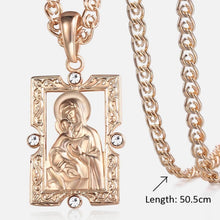 Load image into Gallery viewer, Trendsmax Blessed Virgin Mary Pendant Necklace For Women Men 585 Rose Gold Necklace Fashion Jewelry Wholesale Gifts 50.5cm GP192