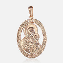 Load image into Gallery viewer, Trendsmax Blessed Virgin Mary Pendant Necklace For Women Men 585 Rose Gold Necklace Fashion Jewelry Wholesale Gifts 50.5cm GP192