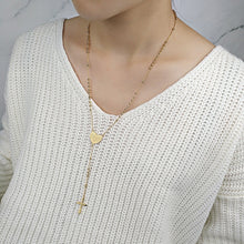 Load image into Gallery viewer, Jesus Christ Crucifix Necklace For Women 316L Stainless Steel Long Rosary Beads Necklace Virgin Mary Heart Necklaces