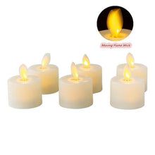 Load image into Gallery viewer, Pack of 6 or 12 Remote or Not Remote Flameless Battery Candles,Realistic and Bright Flickering Fake Dancing Flame Tea lights
