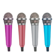 Load image into Gallery viewer, 4Color Handheld Mic Portable Mini 3.5mm Stereo Studio Microphone For Laptop PC Desktop Mic KTV Karaoke 5.5cm*1.8cm