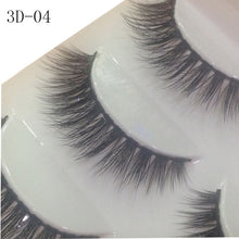 Load image into Gallery viewer, HBZGTLAD 5 Pairs 3D Handmade Fake Eyelashes Natural Long Thick Daily Makeup Thick Cross Eyelashes Eye Lashes