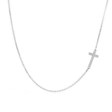 Load image into Gallery viewer, Dainty Cross Pendant Necklace for Women Men Stainless Steel Religious Jewelry Gold Silver Plated Choker Gift Faith Necklace custom handmade