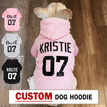 Load image into Gallery viewer, Custom Dog Hoodies Large Dog Clothes Personalized Pet Name Clothing French Bulldog Clothes for Small Medium Large Dogs XS-6XL