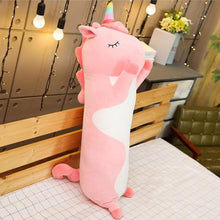 Load image into Gallery viewer, 1pc 70/90/120CM Cartoon Animal Dinosaur Unicorn Cat Plush Toys Stuffed Soft Long Sleeping Pillow Dolls Children Birthday Gift