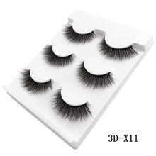 Load image into Gallery viewer, 3 Pairs natural false eyelashes thick makeup real 3d mink lashes soft eyelash extension fake eye lashes long mink eyelashes 3d