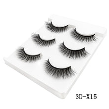 Load image into Gallery viewer, 3 Pairs natural false eyelashes thick makeup real 3d mink lashes soft eyelash extension fake eye lashes long mink eyelashes 3d