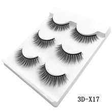 Load image into Gallery viewer, 3 Pairs natural false eyelashes thick makeup real 3d mink lashes soft eyelash extension fake eye lashes long mink eyelashes 3d