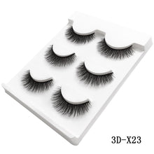 Load image into Gallery viewer, 3 Pairs natural false eyelashes thick makeup real 3d mink lashes soft eyelash extension fake eye lashes long mink eyelashes 3d