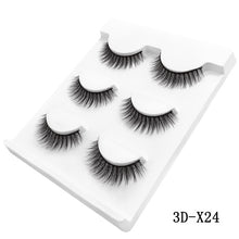 Load image into Gallery viewer, 3 Pairs natural false eyelashes thick makeup real 3d mink lashes soft eyelash extension fake eye lashes long mink eyelashes 3d