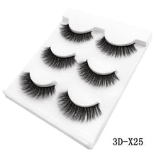 Load image into Gallery viewer, 3 Pairs natural false eyelashes thick makeup real 3d mink lashes soft eyelash extension fake eye lashes long mink eyelashes 3d