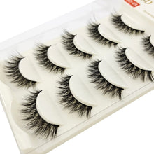 Load image into Gallery viewer, HBZGTLAD 5 Pairs 3D Handmade Fake Eyelashes Natural Long Thick Daily Makeup Thick Cross Eyelashes Eye Lashes