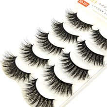 Load image into Gallery viewer, HBZGTLAD 5 Pairs 3D Handmade Fake Eyelashes Natural Long Thick Daily Makeup Thick Cross Eyelashes Eye Lashes