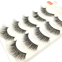 Load image into Gallery viewer, HBZGTLAD 5 Pairs 3D Handmade Fake Eyelashes Natural Long Thick Daily Makeup Thick Cross Eyelashes Eye Lashes