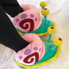 Load image into Gallery viewer, Gary Snail Winter Woman Cartoon Cotton Slippers Home Warm Little Snail Shoes Cute Funny Snail Wrap Cotton Shoe Plush Soft Bottom Bread Shoe