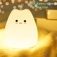 Load image into Gallery viewer, Cat Lamp Silicone LED Night Light For Baby Kids Children Bedroom Touch Sensor Remote Decoration Room Decor Holiday Gift Toy