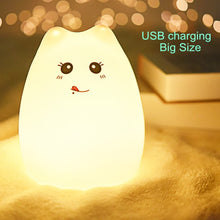 Load image into Gallery viewer, Cat Lamp Silicone LED Night Light For Baby Kids Children Bedroom Touch Sensor Remote Decoration Room Decor Holiday Gift Toy