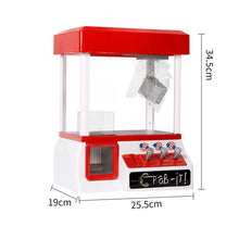 Load image into Gallery viewer, Clip Doll Arcade Claw Machine Coin Operated Crane Game Vending Machine Entertainment Toys Candy Grabber Claw Portable Board Game