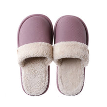 Load image into Gallery viewer, Plush warm Home flat slippers Lightweight soft comfortable winter slippers Women cotton shoes Indoor plush slippers