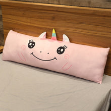 Load image into Gallery viewer, 150cm Cute unicorn pillow long strip pillow leg sleeping pillow removable and washable hamster dinosaur Raccoon pillow gift
