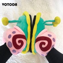 Load image into Gallery viewer, Warm Cartoon Cotton Slippers Cute Funny Snail Slippers Women House Flat Slides Winter Soft Fluffy Floor Flip Flops Unisex Shoes