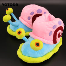 Load image into Gallery viewer, Gary Snail Winter Childrens Slippers Kids Snails Slippers Cute Cartoon Home Shoes Girls Warm House Indoor Animal Plush Slippers Funny Shoes