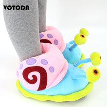 Load image into Gallery viewer, Gary Snail Winter Childrens Slippers Kids Snails Slippers Cute Cartoon Home Shoes Girls Warm House Indoor Animal Plush Slippers Funny Shoes