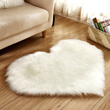 Load image into Gallery viewer, Heart Shape Fluffy Rugs Washable Faux Fur Rug For Kids Bedroom Home Decoration Sofas Cushions Mat Soft Carpet Sheepskin Rug D30