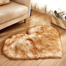 Load image into Gallery viewer, Heart Shape Fluffy Rugs Washable Faux Fur Rug For Kids Bedroom Home Decoration Sofas Cushions Mat Soft Carpet Sheepskin Rug D30