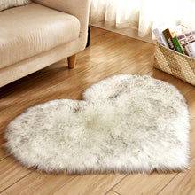 Load image into Gallery viewer, Heart Shape Fluffy Rugs Washable Faux Fur Rug For Kids Bedroom Home Decoration Sofas Cushions Mat Soft Carpet Sheepskin Rug D30