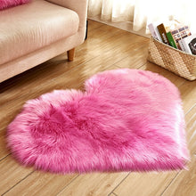 Load image into Gallery viewer, Heart Shape Fluffy Rugs Washable Faux Fur Rug For Kids Bedroom Home Decoration Sofas Cushions Mat Soft Carpet Sheepskin Rug D30