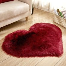 Load image into Gallery viewer, Heart Shape Fluffy Rugs Washable Faux Fur Rug For Kids Bedroom Home Decoration Sofas Cushions Mat Soft Carpet Sheepskin Rug D30