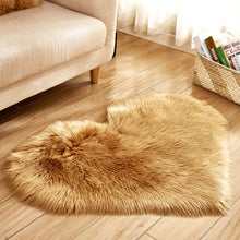 Load image into Gallery viewer, Heart Shape Fluffy Rugs Washable Faux Fur Rug For Kids Bedroom Home Decoration Sofas Cushions Mat Soft Carpet Sheepskin Rug D30