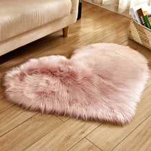Load image into Gallery viewer, Heart Shape Fluffy Rugs Washable Faux Fur Rug For Kids Bedroom Home Decoration Sofas Cushions Mat Soft Carpet Sheepskin Rug D30