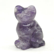 Load image into Gallery viewer, 1.5" Cat Statue Natural Gemstone Carving Healing Crystal Animals Figurines Reiki Stones Decoration Wholesale
