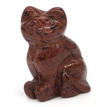 Load image into Gallery viewer, 1.5" Cat Statue Natural Gemstone Carving Healing Crystal Animals Figurines Reiki Stones Decoration Wholesale