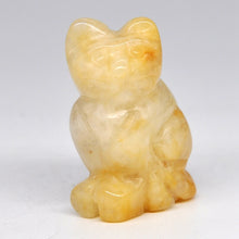 Load image into Gallery viewer, 1.5" Cat Statue Natural Gemstone Carving Healing Crystal Animals Figurines Reiki Stones Decoration Wholesale