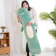 Load image into Gallery viewer, Animals Long Bolster Plushie Toy Soft Stuffed Striped Dinosaur Pig Panda Cat Pillow Kid Adult Sleeping Friend Gift Kawaii Plush