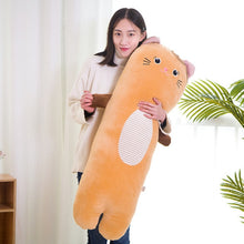 Load image into Gallery viewer, Animals Long Bolster Plushie Toy Soft Stuffed Striped Dinosaur Pig Panda Cat Pillow Kid Adult Sleeping Friend Gift Kawaii Plush