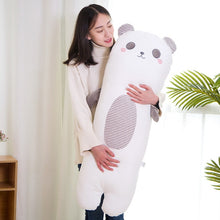 Load image into Gallery viewer, Animals Long Bolster Plushie Toy Soft Stuffed Striped Dinosaur Pig Panda Cat Pillow Kid Adult Sleeping Friend Gift Kawaii Plush