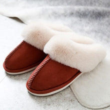 Load image into Gallery viewer, Plush warm Home flat slippers Lightweight soft comfortable winter slippers Women's cotton shoes Indoor plush slippers