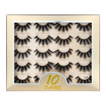 Load image into Gallery viewer, 5/10 Pair 3D Mink Eyelashes Fluffy Dramatic Eyelashes Makeup Wispy Mink Lashes Natural Long False Eyelashes Thick Fake Lashes