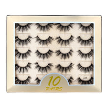 Load image into Gallery viewer, 5/10 Pair 3D Mink Eyelashes Fluffy Dramatic Eyelashes Makeup Wispy Mink Lashes Natural Long False Eyelashes Thick Fake Lashes