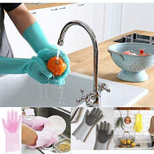 Load image into Gallery viewer, Magic Silicone Dishwashing Gloves Scrubber Dish Washing Sponge Rubber Scrub Gloves Kitchen Cleaning Tools 1 Pair Soft