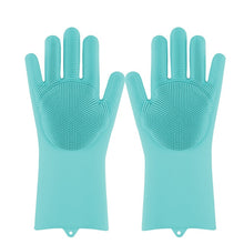 Load image into Gallery viewer, Magic Silicone Dishwashing Gloves Scrubber Dish Washing Sponge Rubber Scrub Gloves Kitchen Cleaning Tools 1 Pair Soft
