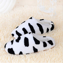 Load image into Gallery viewer, Cow style Winter Warm Slippers for Woman Shoes Soft Plush Indoor Home Furry Slippers Woman Warm Shoes For Bedroom Couple Winter Slippers