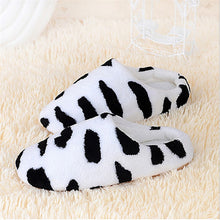 Load image into Gallery viewer, Cow style Winter Warm Slippers for Woman Shoes Soft Plush Indoor Home Furry Slippers Woman Warm Shoes For Bedroom Couple Winter Slippers